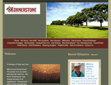 Tablet Screenshot of kornerstonefunerals.com
